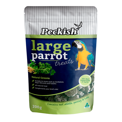 Peckish Large Parrot Treats Natural Greens 200g