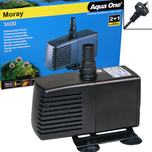 Aqua One Moray 3600 Submersible Water Pump 3600L/H 3.4M Head Height 11357