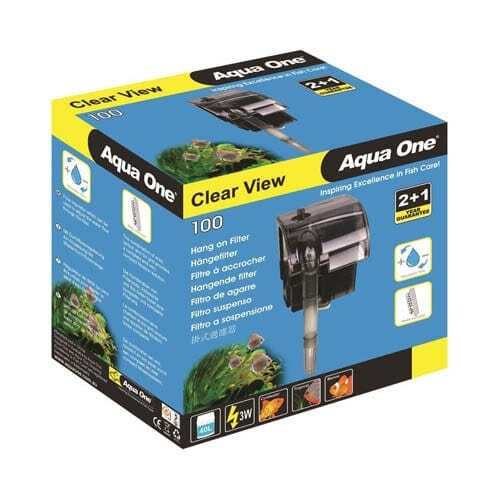 Aqua One Clear View Hang On Filter 100 Waterfall Hang On Back 11526