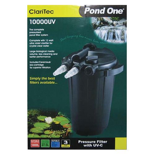 Pond One Claritec 10000Uv Pressurised Filter With 13W Uvc 93072 Aqua One