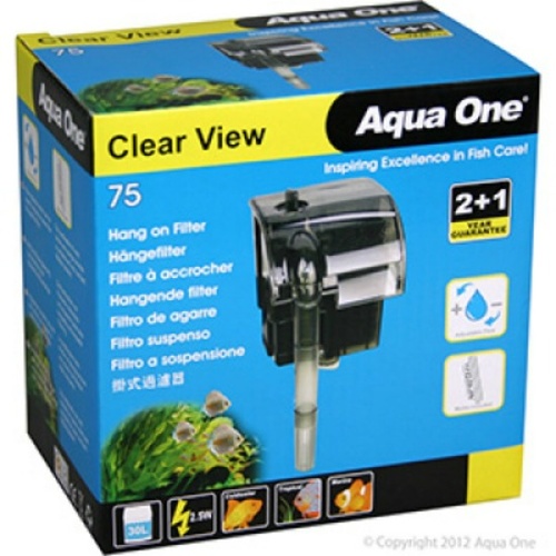 Aqua One Clear View Hang On Filter 75 Waterfall Filter Hang On Back 29023