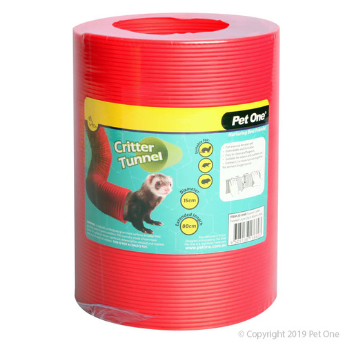 Pet One Critter Tunnel 15x80cm L Red 20194R