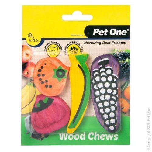 Pet One Wood Chews for Small Animals 4pk (S/M) 20447