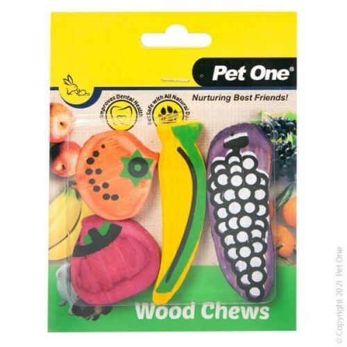 Pet One Wood Chews for Small Animals 4pk (S/M) 20447