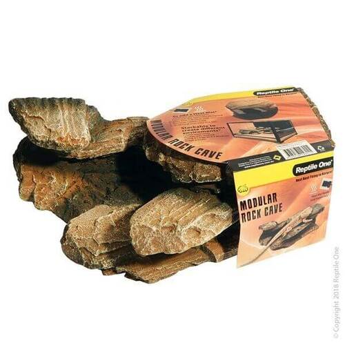 Reptile One Rock Cave Modular Stackable Heat Mat Ready 46659L