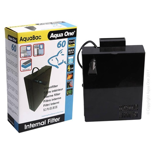 Aqua One AquaBac 60 Internal Back Filter 200L/H 11341