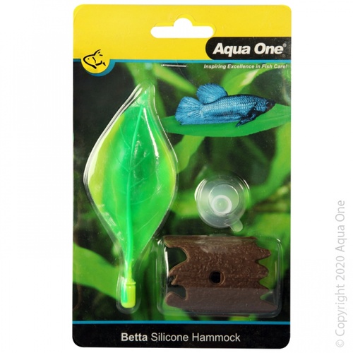 Aqua One Silicone Betta Leaf Hammock With Bark 28452