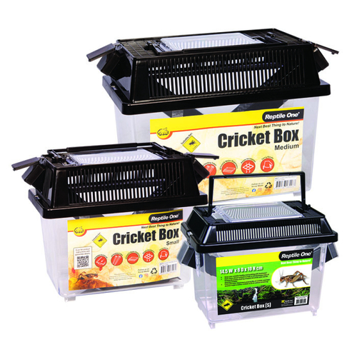 Reptile One Cricket Hold Box Small With Feed Tubes 46070