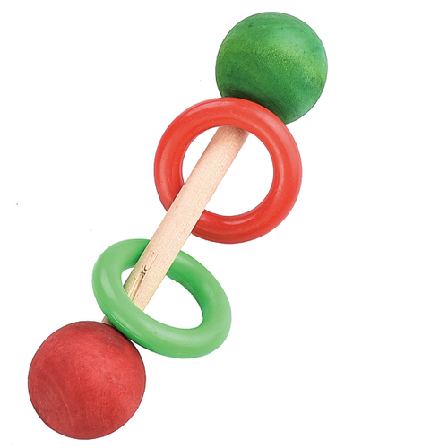 Birdie foot Barbell Toy With Acrylic Rings 16x3.5cm BRD250