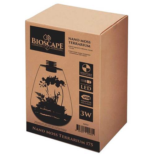 Bioscape Nano Moss Terrarium 175 Rounded 3w