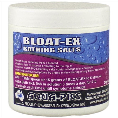 Aqua-Pics Bloat-Ex Bathing Salts For Bloated Unbalanced & Floating Fish 150g