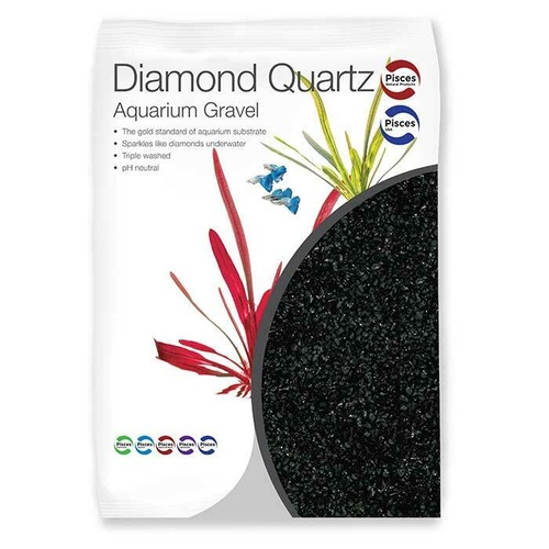 Aqua Natural Diamond Black Quartz Gravel 2Kg