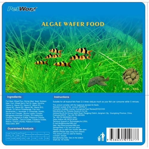 Petworx Algae Wafer Food 4kg