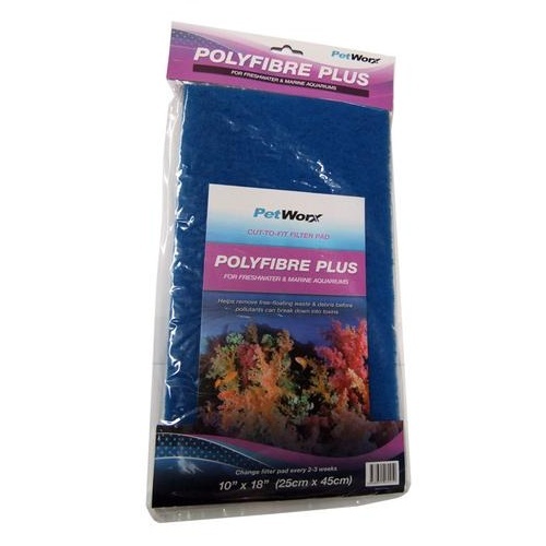 Petworx Polyfibre Plus Pad 10X18" 25X45Cm Cut To Fit Filter Media Pad Poly Fibre 