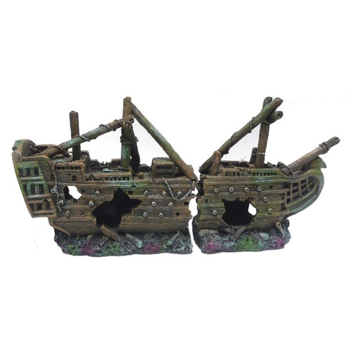 Petworx Large Shipwreck 37X8X18Cm  Ship Wreck ch2274bm