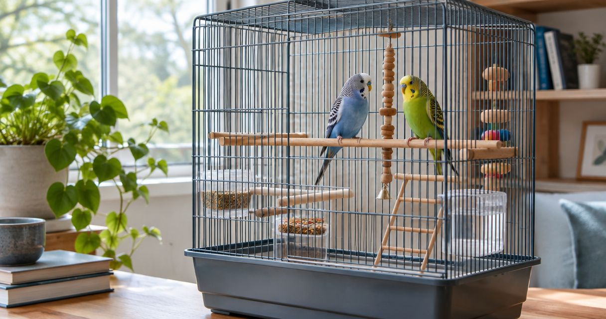 How big should a budgie cage be for two birds?