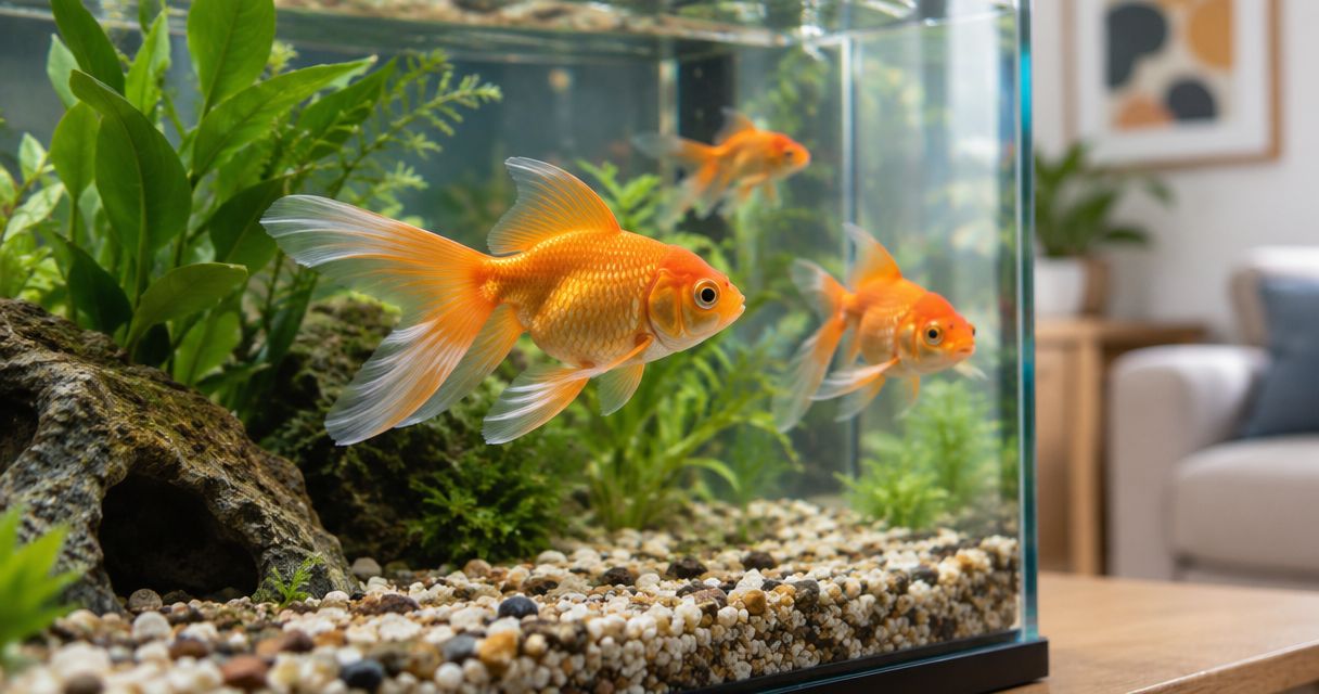How long do goldfish live in a home aquarium?