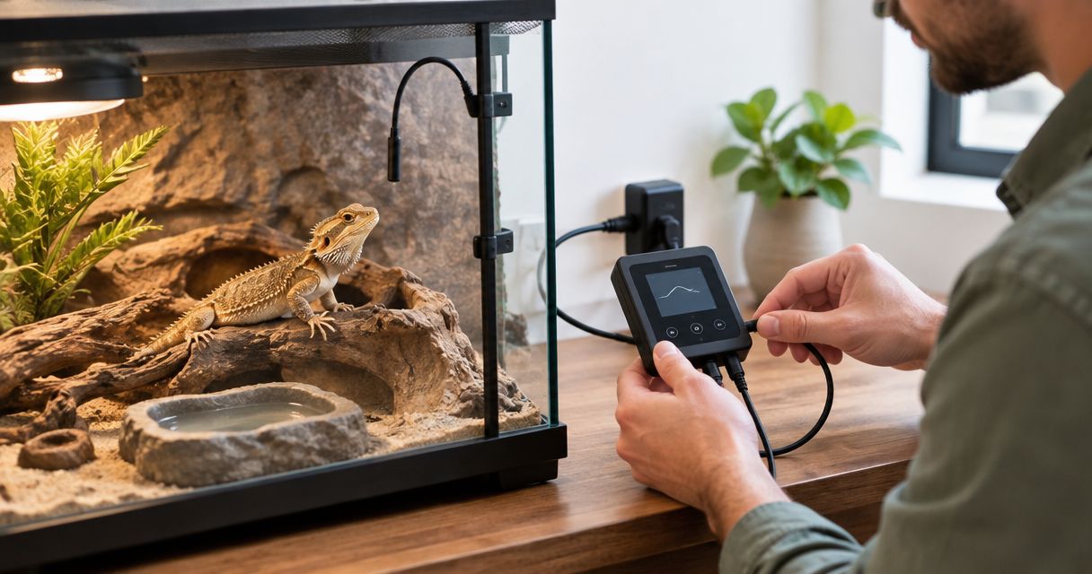 How to connect a reptile enclosure to a thermostat