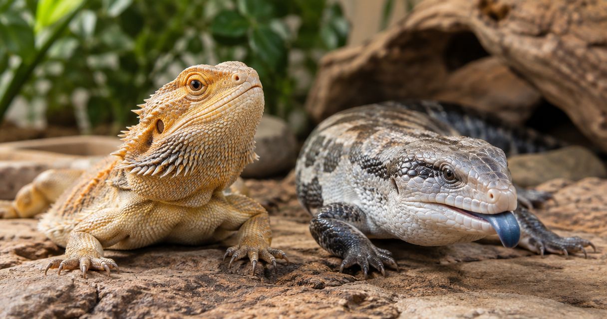 Can you keep a bearded dragon and a blue tongue lizard together?